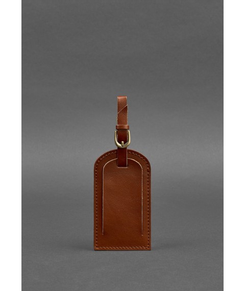 Leather Luggage Tag 2.0 Light Brown