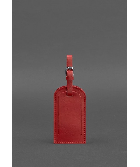 Leather luggage tag 2.0 Red