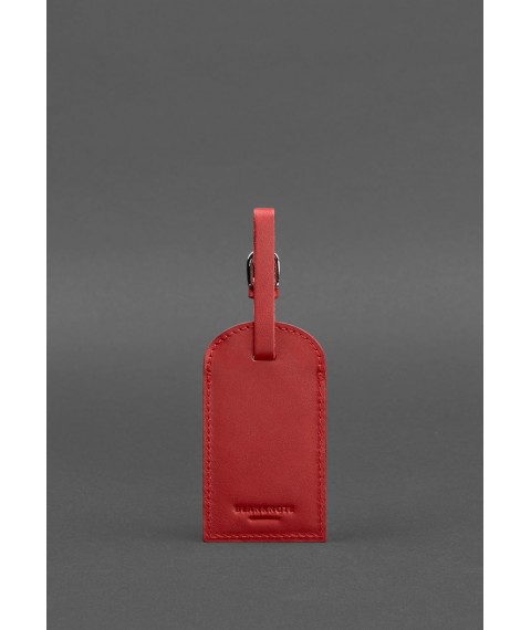 Leather luggage tag 2.0 Red