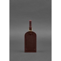 Leather luggage tag 2.0 Burgundy Crazy Horse