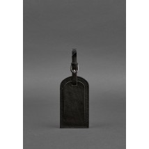 Leather Luggage Tag 2.0 Charcoal Black