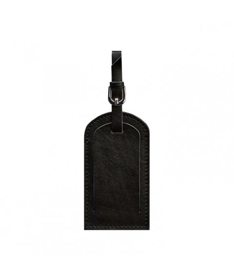 Leather Luggage Tag 2.0 Charcoal Black