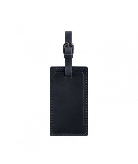 Leather Luggage Tag 3.0 Dark Blue Crazy Horse