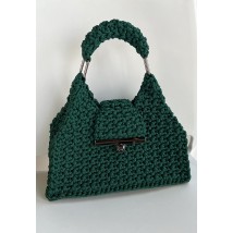Женская зеленая плетеная сумка Доминика Lonska bags