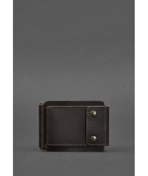 Men's leather wallet brown 10.0 money clip