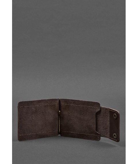 Men's leather wallet brown 10.0 money clip