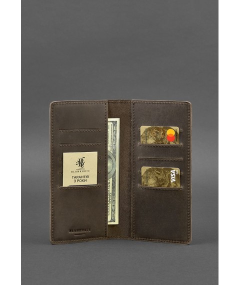 Leather banknote wallet 11.0 dark brown