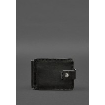 Leather wallet 13.1 clip with strap black crust
