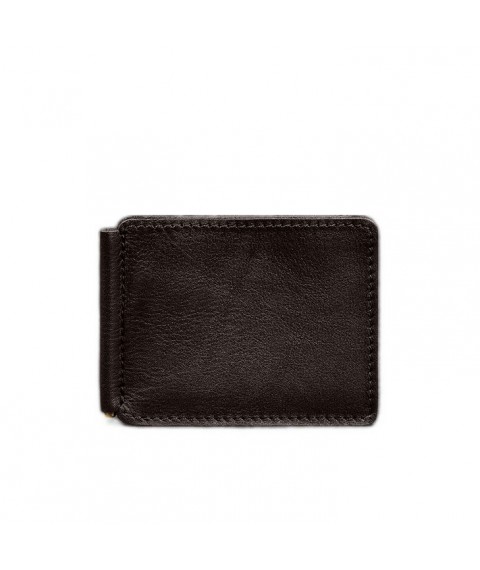 Leather wallet 13.0 clip dark brown crust