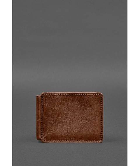 Leather wallet 13.0 clip light brown crust