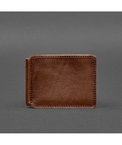 Leather wallet 13.0 clip light brown crust