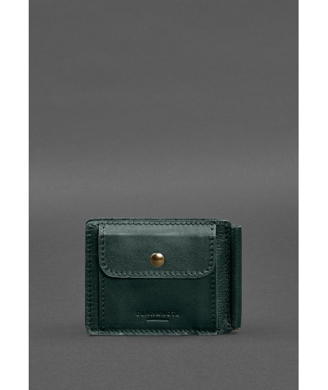 Leather wallet 13.0 clip green crust