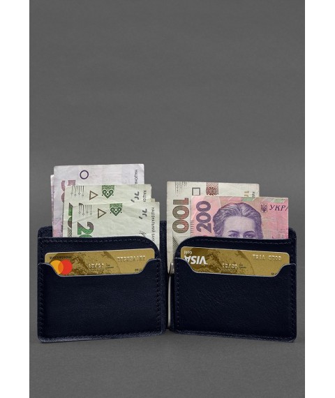 Leather wallet 13.0 clip blue crust