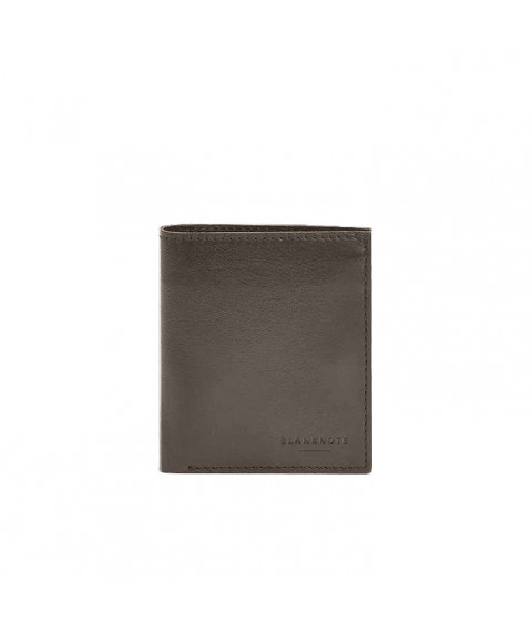 Leather wallet with Brut button, dark beige crust