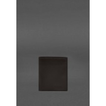 Кожаное портмоне на кнопке Brut темно-коричневый краст