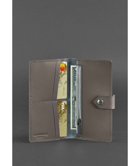 Leather women's wallet 3.1 dark beige Crust