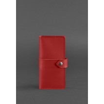 Leather women's wallet 3.1 red Crust