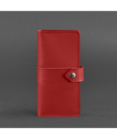 Leather women's wallet 3.1 red Crust