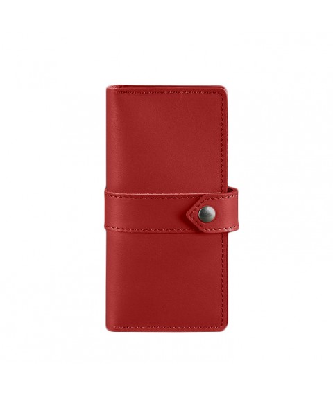 Leather women's wallet 3.1 red Crust