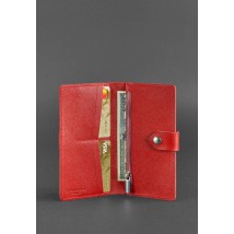 Leather wallet 3.1 red Saffiano