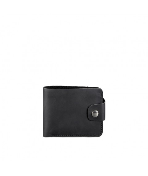 Leather wallet 4.3 black Crazy Horse
