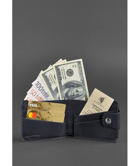 Leather wallet 4.3 black Crazy Horse