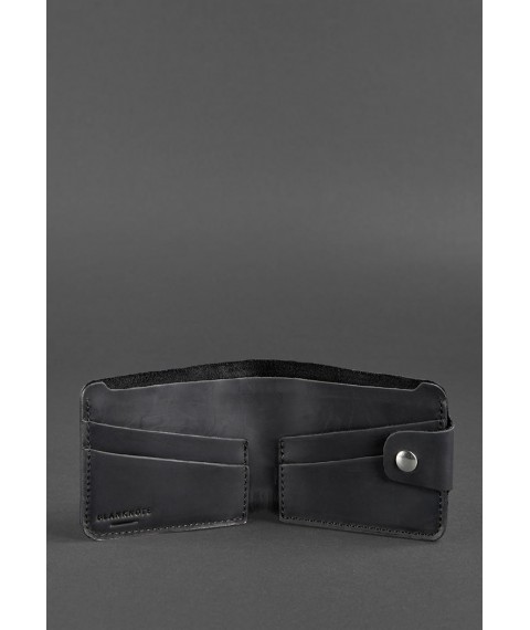 Leather wallet 4.3 black Crazy Horse