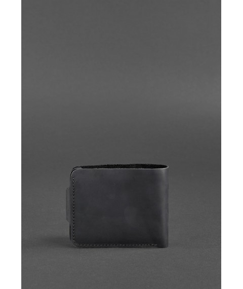 Leather wallet 4.3 black Crazy Horse