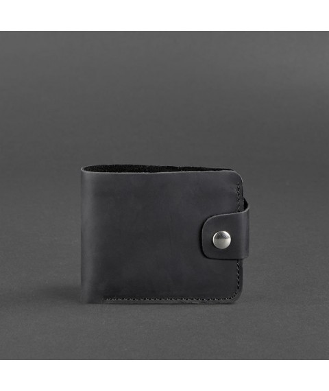 Leather wallet 4.3 black Crazy Horse