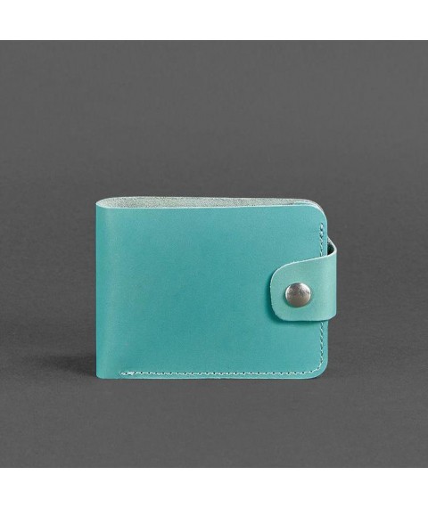 Women's leather wallet 4.3 turquoise