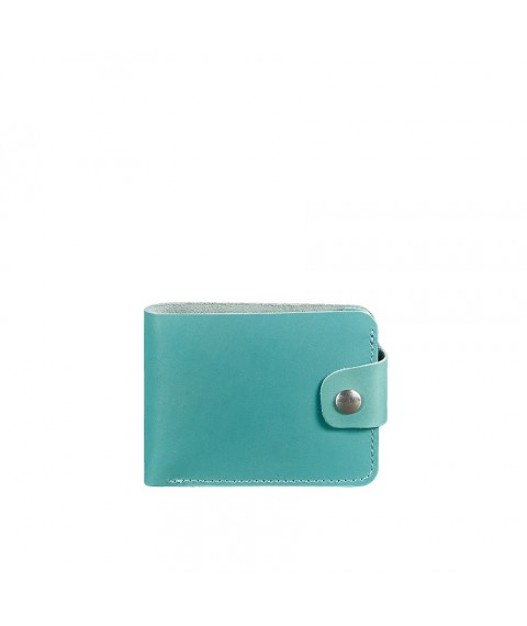 Women's leather wallet 4.3 turquoise