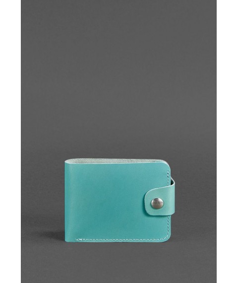 Women's leather wallet 4.3 turquoise
