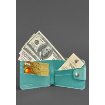 Women's leather wallet 4.3 turquoise