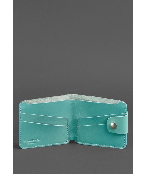Women's leather wallet 4.3 turquoise
