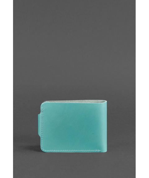 Women's leather wallet 4.3 turquoise