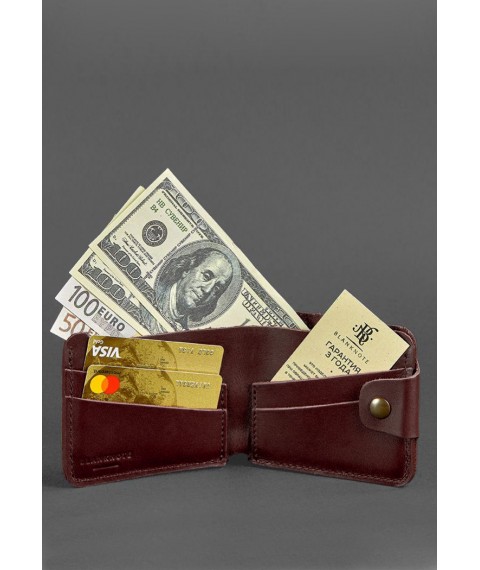 Leather wallet 4.3 burgundy