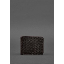 Leather wallet 4.4 (with clip) Dark brown crust carbon