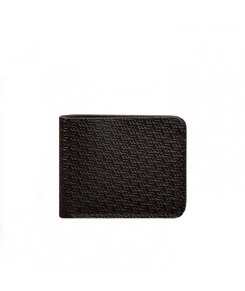Leather wallet 4.4 (with clip) Dark brown crust carbon