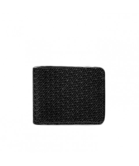 Leather wallet 4.4 (with clip) black Crazy Horse carbon