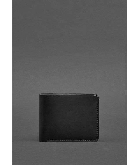 Leather wallet 4.4 (with clip) black crust