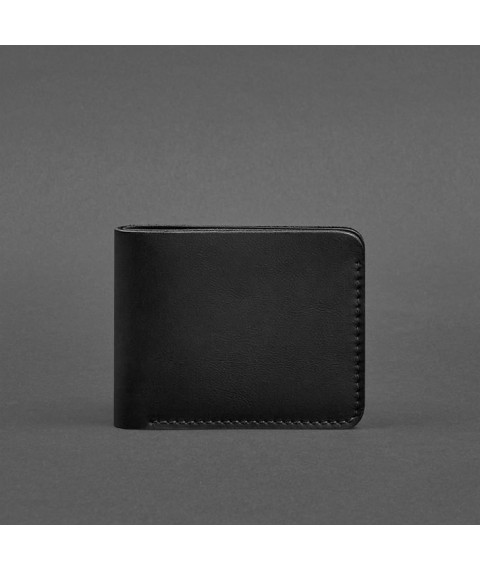 Leather wallet 4.4 (with clip) black crust