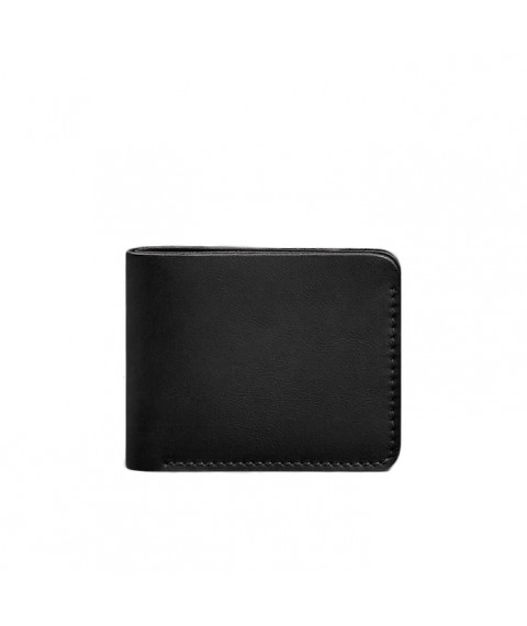 Leather wallet 4.4 (with clip) black crust
