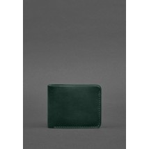 Leather wallet 4.4 (with clip) green Crazy Horse