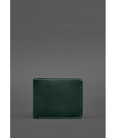 Leather wallet 4.4 (with clip) green Crazy Horse