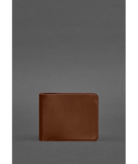 Leather wallet 4.4 (with clip) light brown Crazy Horse