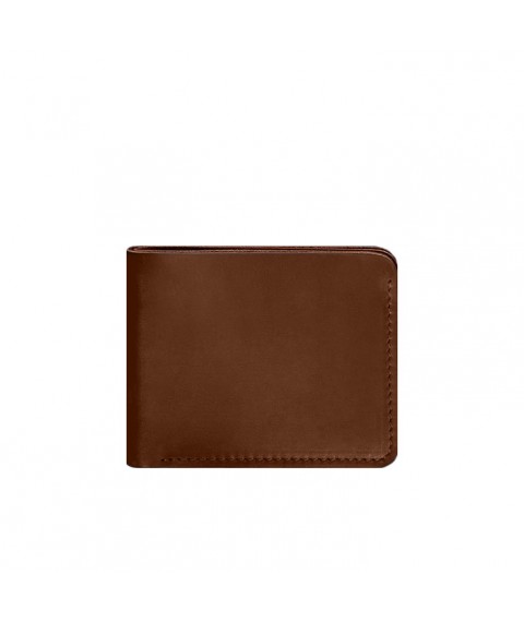 Leather wallet 4.4 (with clip) light brown Crazy Horse
