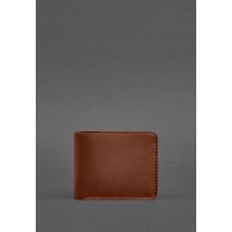 Кожаное портмоне 4.4 (с зажимом) светло-коричневое