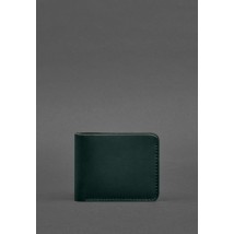 Leather wallet 4.4 (with clip) green crust