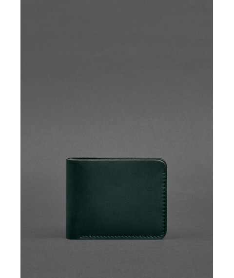 Leather wallet 4.4 (with clip) green crust