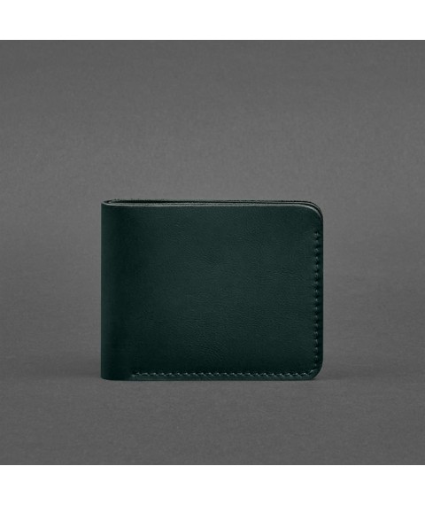 Leather wallet 4.4 (with clip) green crust